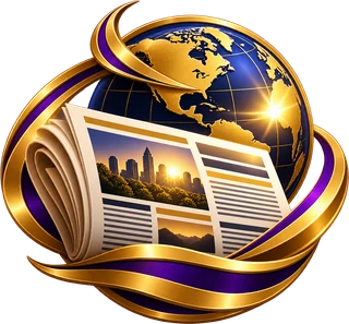 A newspaper and globe